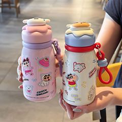 蜡笔小新保温杯小巧便携口袋杯子女生高颜值2025新款不锈钢喝水杯