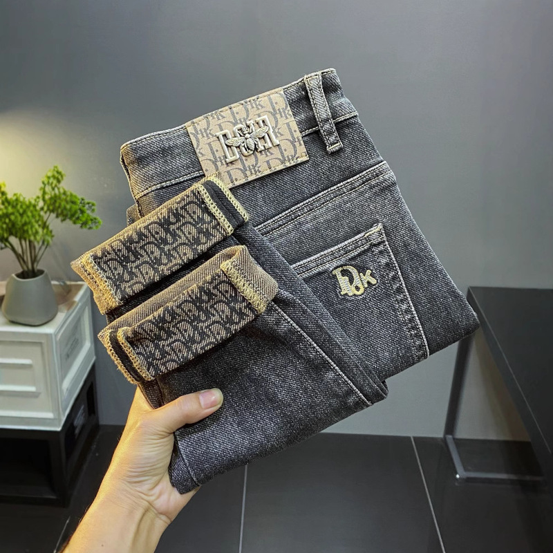 Jeans Men's 2025 New Spring and Autumn Fashion Brand Slim-fit Skinny Nine-point Plankton Handsome High-end Casual Long Pants Jeans Men's 2025 New Spring and Autumn Fashion Brand Slim-fit Skinny Nine-point Plankton Handsome High-end Casual Long Pants