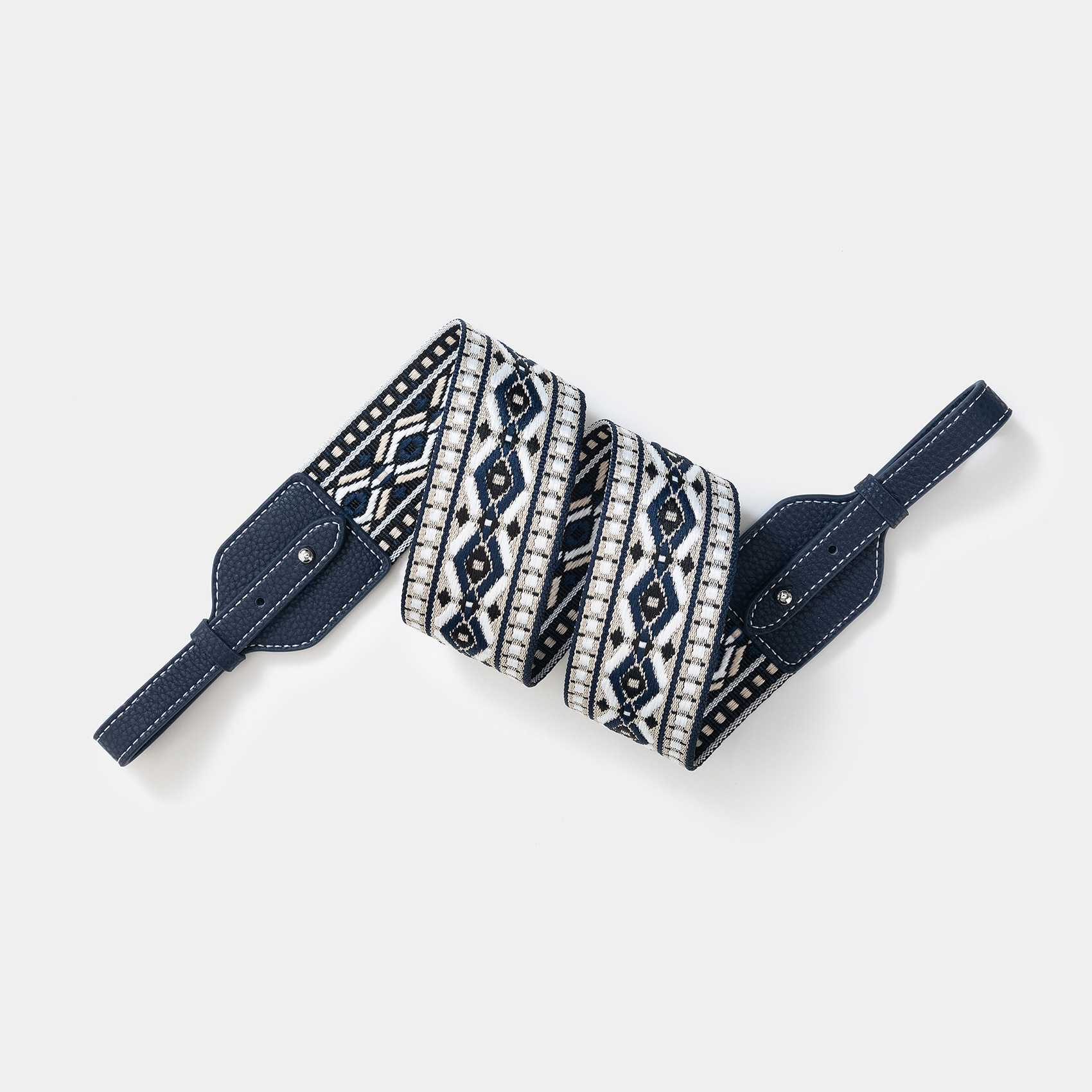 Dark blue silver buckle