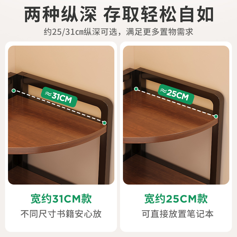 Estante de escritorio estante de escritorio de oficina esquina de escritorio estante de almacenamiento simple esquina de pared triángulo escritorio pequeño gabinete de libros