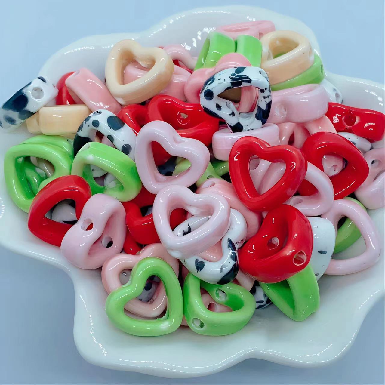 13g Weight Pendant Jewelry Making Type DIY Jewelry Accessories Classification 10 PCS/Package Quantity ceramics Material Heart Shape Pattern Simple Style Style 10 PCS/Package Ceramics Heart Shape DIY Jewelry Accessories Pendant 无