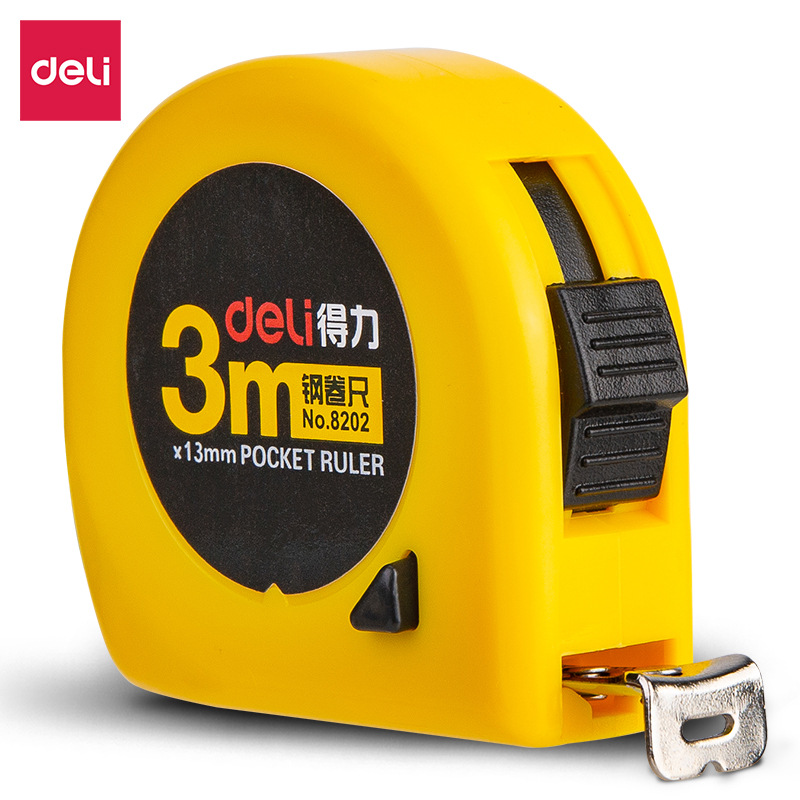 Deli 8203 acero cinta métrica 2 m 3 M 5M 7.5m10 M cinta métrica carpintería ingeniería medición regla