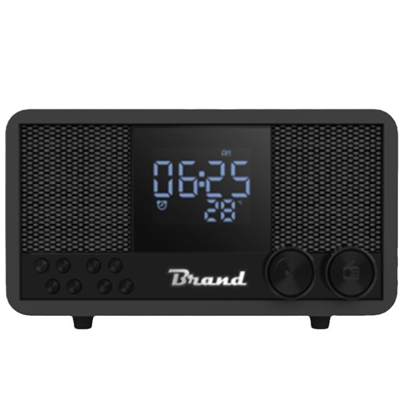 Amazon retro Bluetooth subwoofer de audio europeo y americano de madera inalámbrico Bluetooth altavoz reloj FM Radio Audio