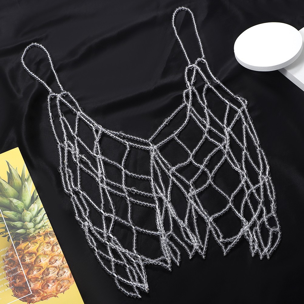 Fashion Grid Resin Beaded Necklace