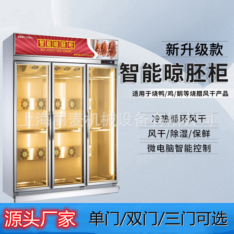 丽麦智能恒温晾胚柜单双门烤鸭风干柜/吹皮机/风干房大容量大空间