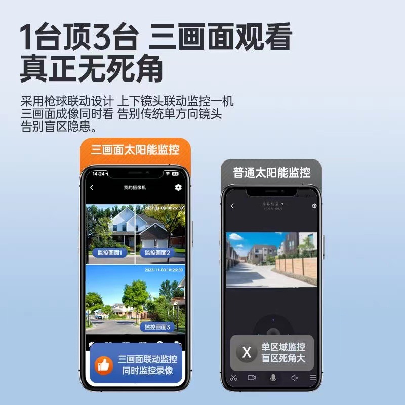 Cámara de monitor solar monitor inalámbrico doméstico 360 puede visión nocturna HD al aire libre 4G sin energía sin red