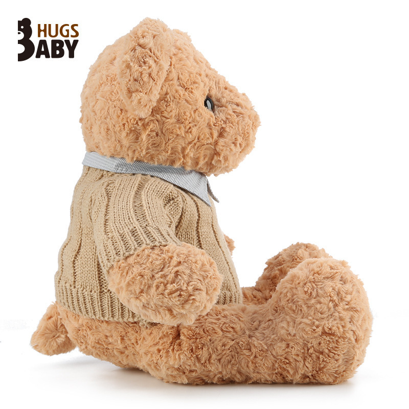 Suéter genuino oso de peluche muñeca de peluche muñeca de oso para enviar a la niña abrazo oso regalo de cumpleaños muñeca de trapo