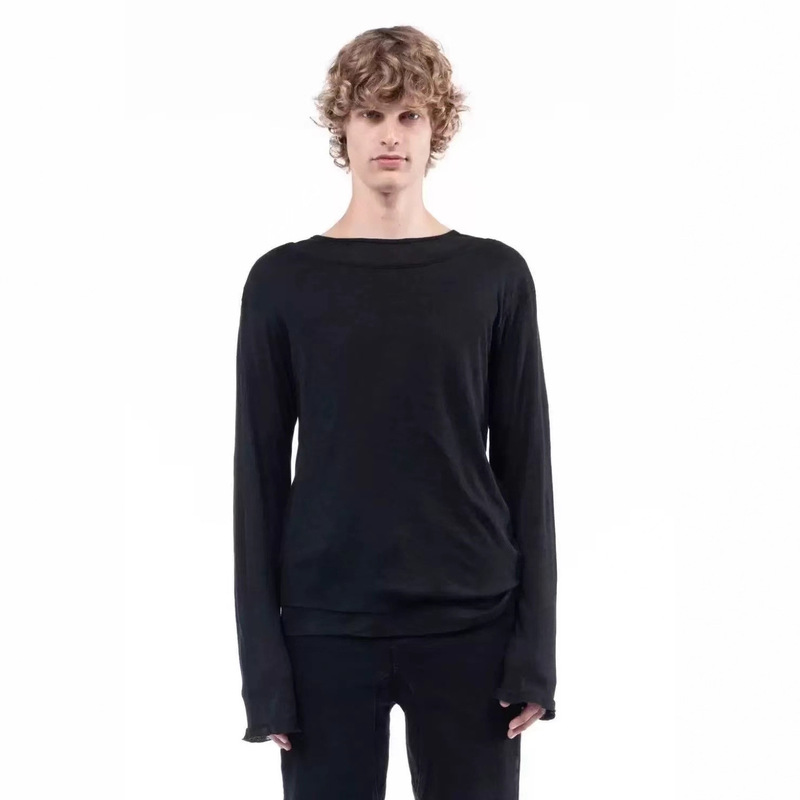 Nofaith New Double-Layer Spliced Bamboo Cotton Round Neck Bottoming Long-Sleeved T-Shirt Loose and Versatile for Men and Women Cross-Border Nofaith New Double-Layer Spliced Bamboo Cotton Round Neck Bottoming Long-Sleeved T-Shirt Loose and Versatile for Men and Women Cross-Border