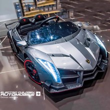 正版veneno兰博基尼儿童电动汽车双座四轮宝宝玩具可坐人跑车适用