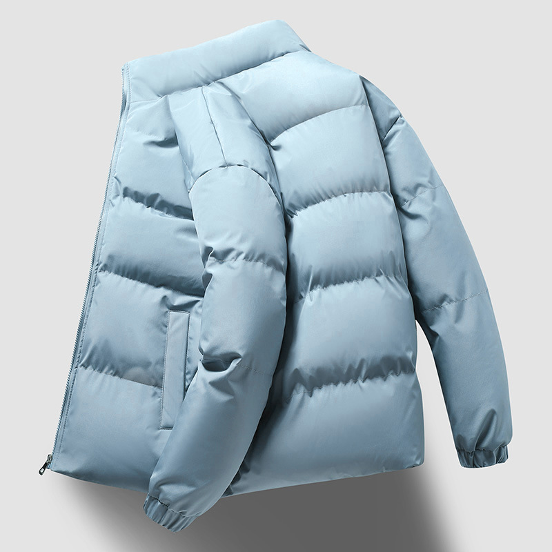 Chaqueta acolchada de algodón para hombre transfronteriza de otoño e invierno chaqueta acolchada de algodón casual chaqueta acolchada de algodón para hombre chaqueta acolchada de algodón abrigo de pan abrigo de cuello alto logotipo imprimible