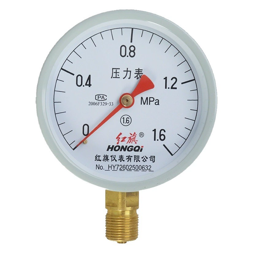 Точность Y-100 прибора Red Flag 1.6 радиальный обычный барометр гидравлический манометр вакуумного отрицательного давления