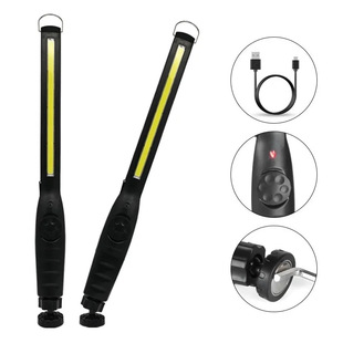 USB Rechargeable Cob Long Strip Work Light Portable Stepless Dimming Led Strong Magnetic Hook Car Inspection Light