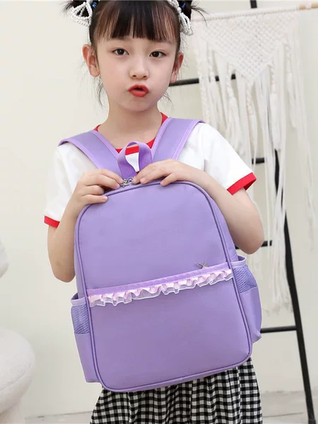 Customized New Kidsren's Dance Bag Lace Backpack Simple and Fashionable 4-8 Years Old Kindergarten School Bag Printed with Logo