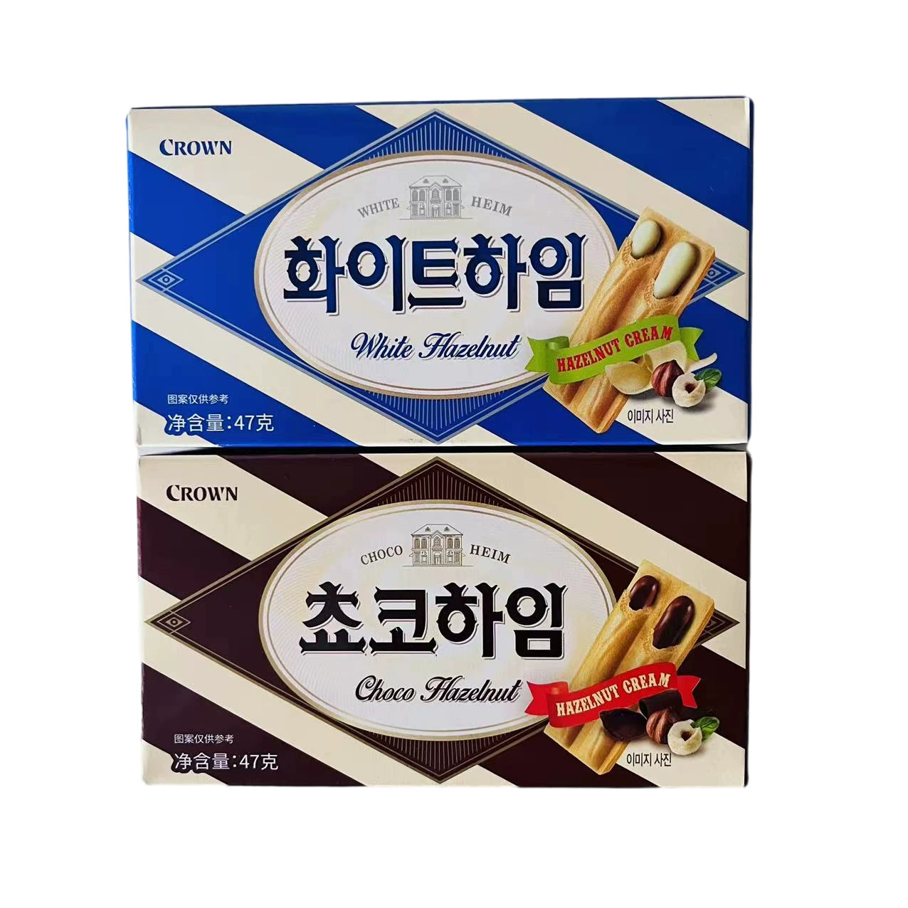 Импортные закуски печенье Креан шоколад фундук плитка яичный рулет сэндвич хрустящий Южная Корея Повседневная 47 г оптом