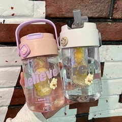 Water Cup Girl High Quality Portable Coffee Straw Cup Summer New Arrival with Tea Separator Student Cute Cup