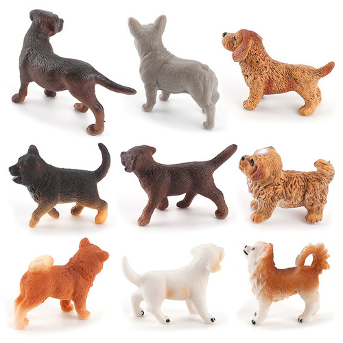 Foreign Trade Simulation Small Solid Puppy Model Set Static Labrador Shiba Inu Dachshund Chihuahua Ornament