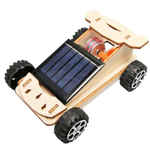 Solar car science experiment diy handmade car children's technology small production steam teaching aids