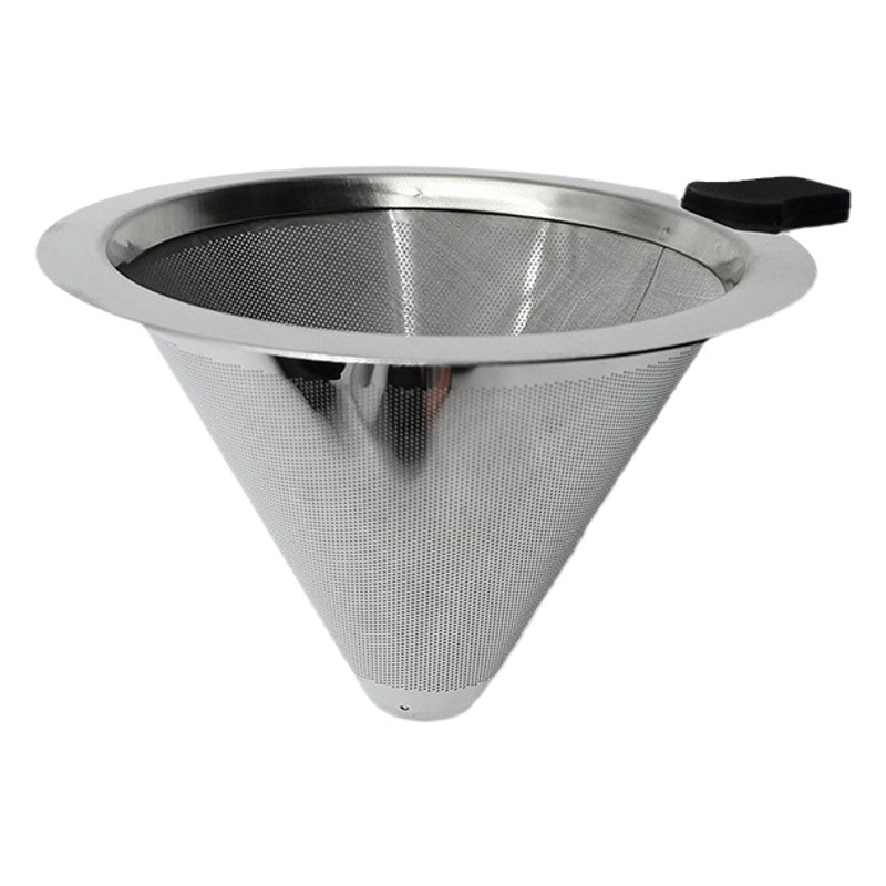 Filtro de café de mano Filtro de taza de filtro V60 Embudo de escoria de té sin papel Filtro de café de doble capa de acero inoxidable 304