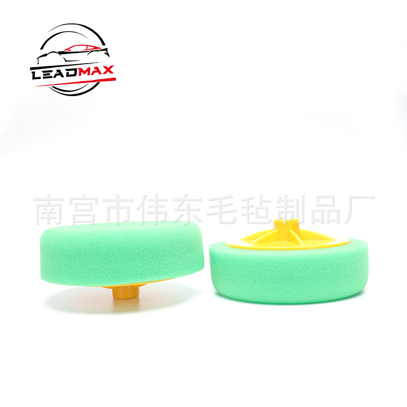 CARROAD6寸抛光轮打蜡祛划痕污渍汽车美容海绵轮镜面研磨海绵绿色