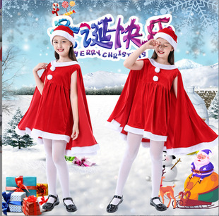 New Christmas clothes suit children's Halloween Christmas elf performance clothing Santa Claus clothes New Year's Day European and American