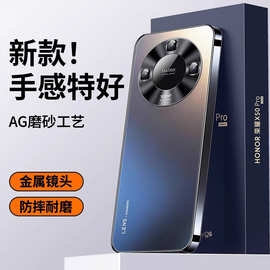 适用荣耀X50手机壳Pro新款GT磨砂玻璃金属镜头硅胶全包防摔保护套
