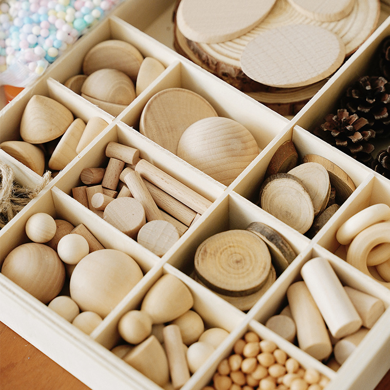 Registro hecho a mano DIY graffiti empalme juguete kindergarten Área de estructura baja creativo DIY material natural con almacenamiento