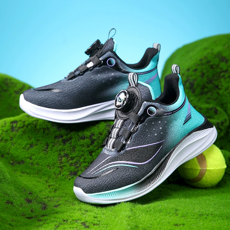 2024 весенние детские красные кроличьи кроссовки с вращающейся пряжкой низкие повседневные кроссовки мальчики девочки среднего и старшего возраста