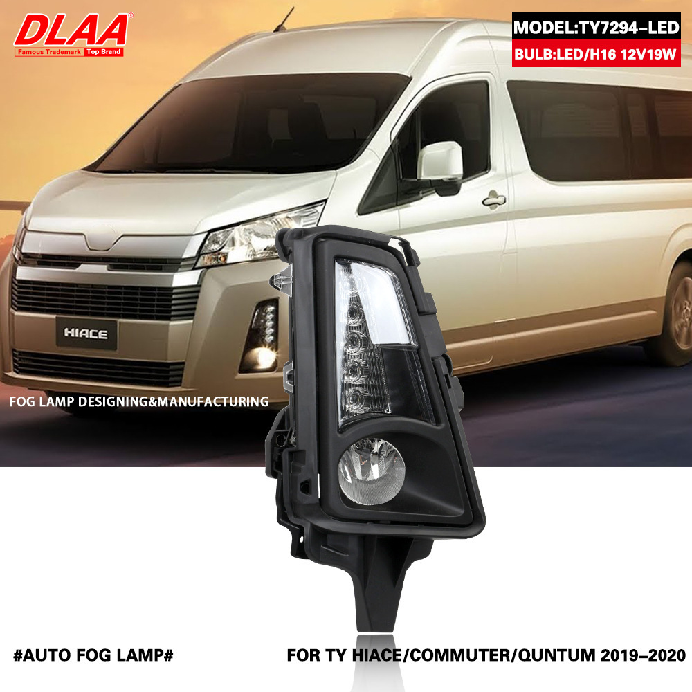 Aplicable a Toyota 19 ~ 20 años nuevo conjunto de lámpara de niebla de león marino Hiace lámpara de viaje diurna conjunto de lámpara de barra delantera