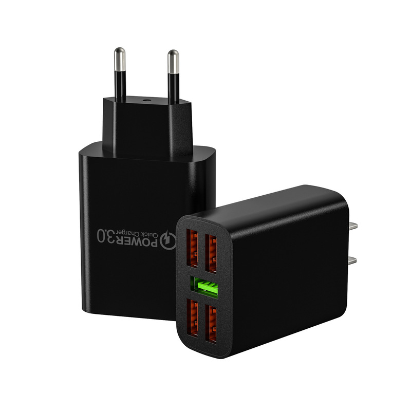 5USB charger multi-port travel charging mobile phone tablet charging head 5V5A adapter multi-port fast charging European and American Standard