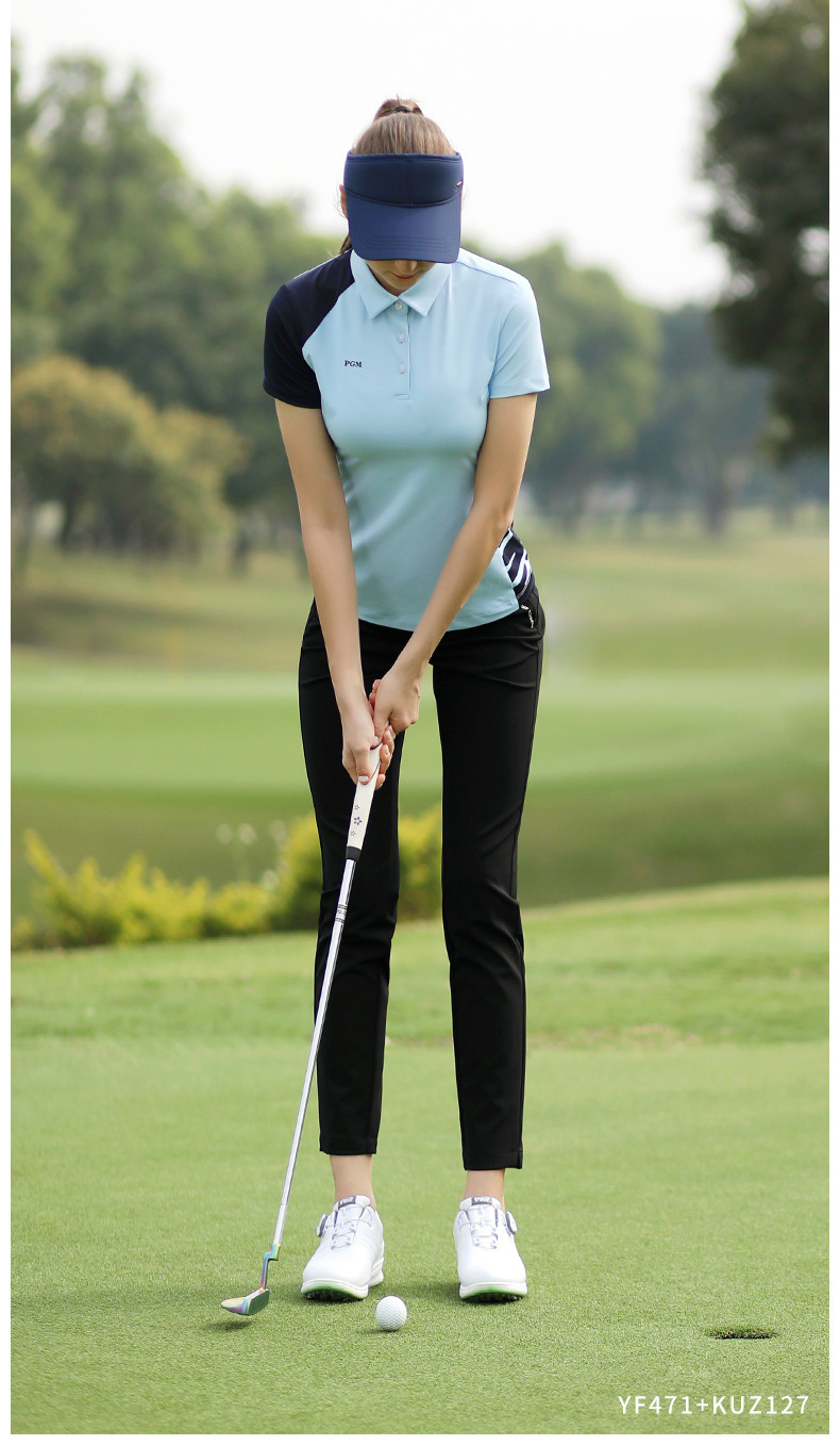Quần golf nữ PGM dài, co giãn cao, chống thấm nước, dáng ôm thể thao — KUZ127-Xanh Navy [Dày dặn cho mùa Thu Đông] chi tiết 10