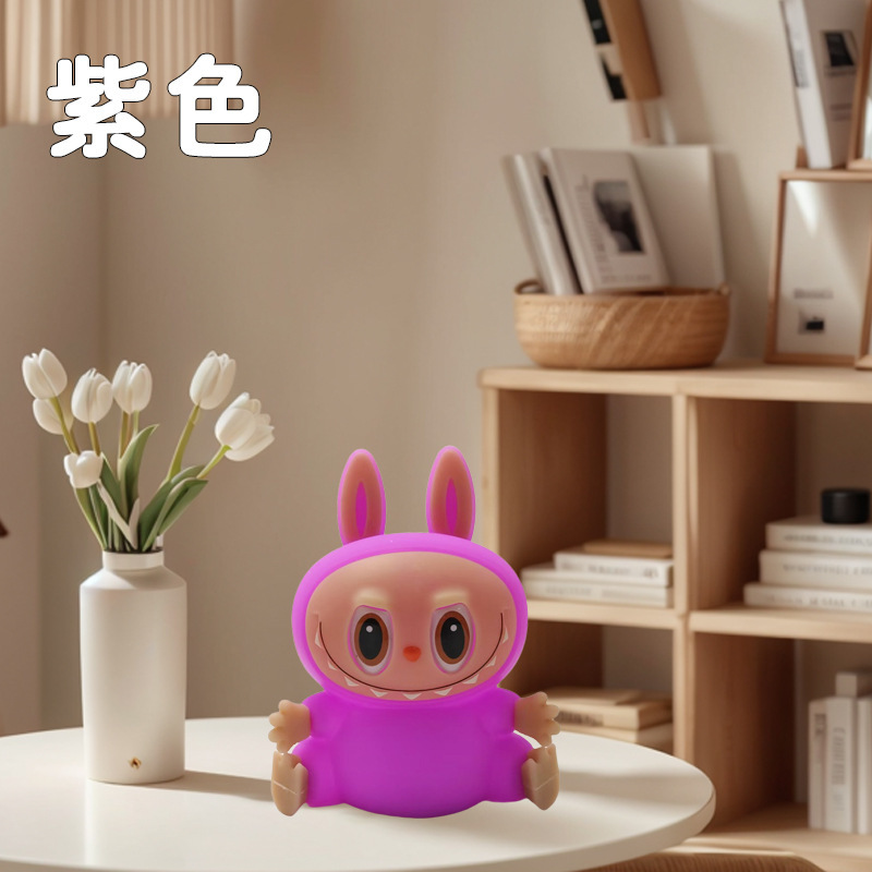 Conejo transfronterizo lámpara de noche lámpara de dormitorio cabeza de cama para dormir atmósfera de regalo de cumpleaños para niñas compañeras de dormir lámpara de palmadilla
