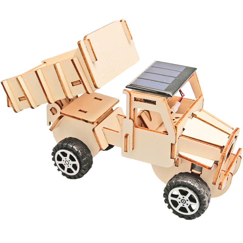 Camión solar pequeño experimento ciencia pequeño manual bricolaje material experimento coche solar Día del niño experimento paquete