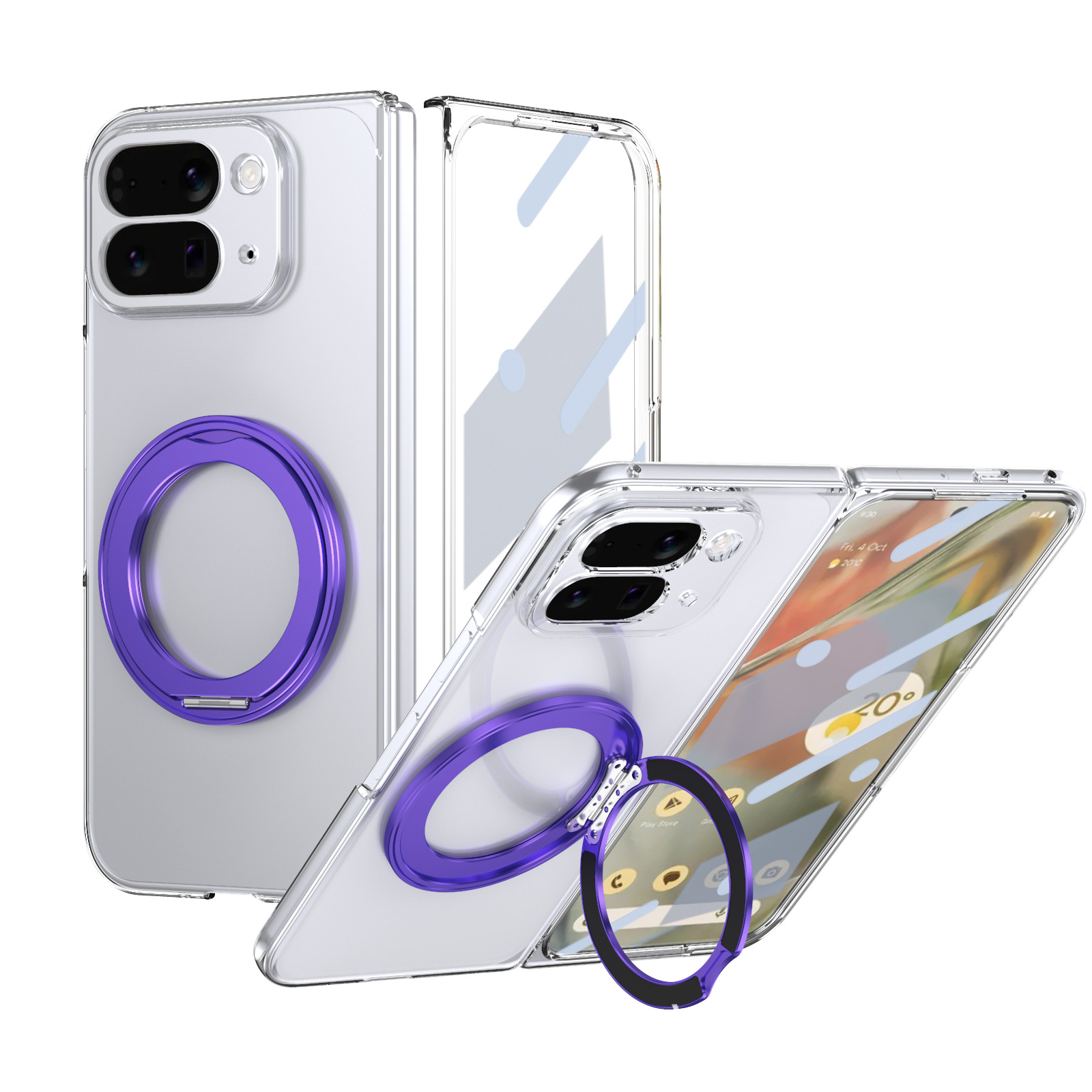 Purple shell and membrane integrated [JM ice-feeling rotating folding]