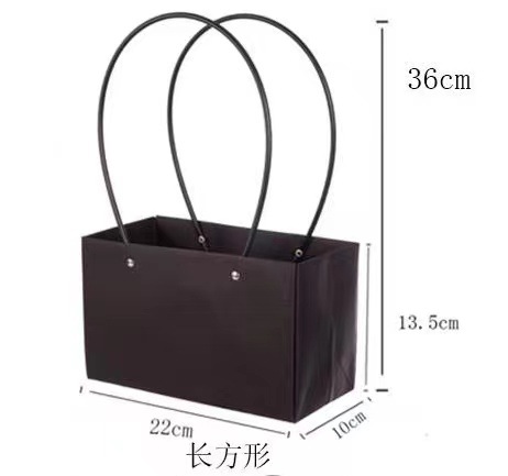 Bolso de mano de piel de vaca gruesa, bolso de arreglo floral, caja de regalo de flores del día de la madre, caja de material de embalaje floral, regalo de floristería