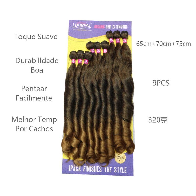 欧美跨境化纤帘子假发synthetic hair 大波浪卷渐变BODY WAVE发帘|undefined