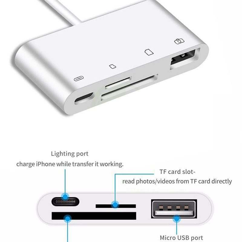 Подходит для Apple OTG Card Reader SD/TF iPhone iPad, добавить одну функцию OTG зарядки