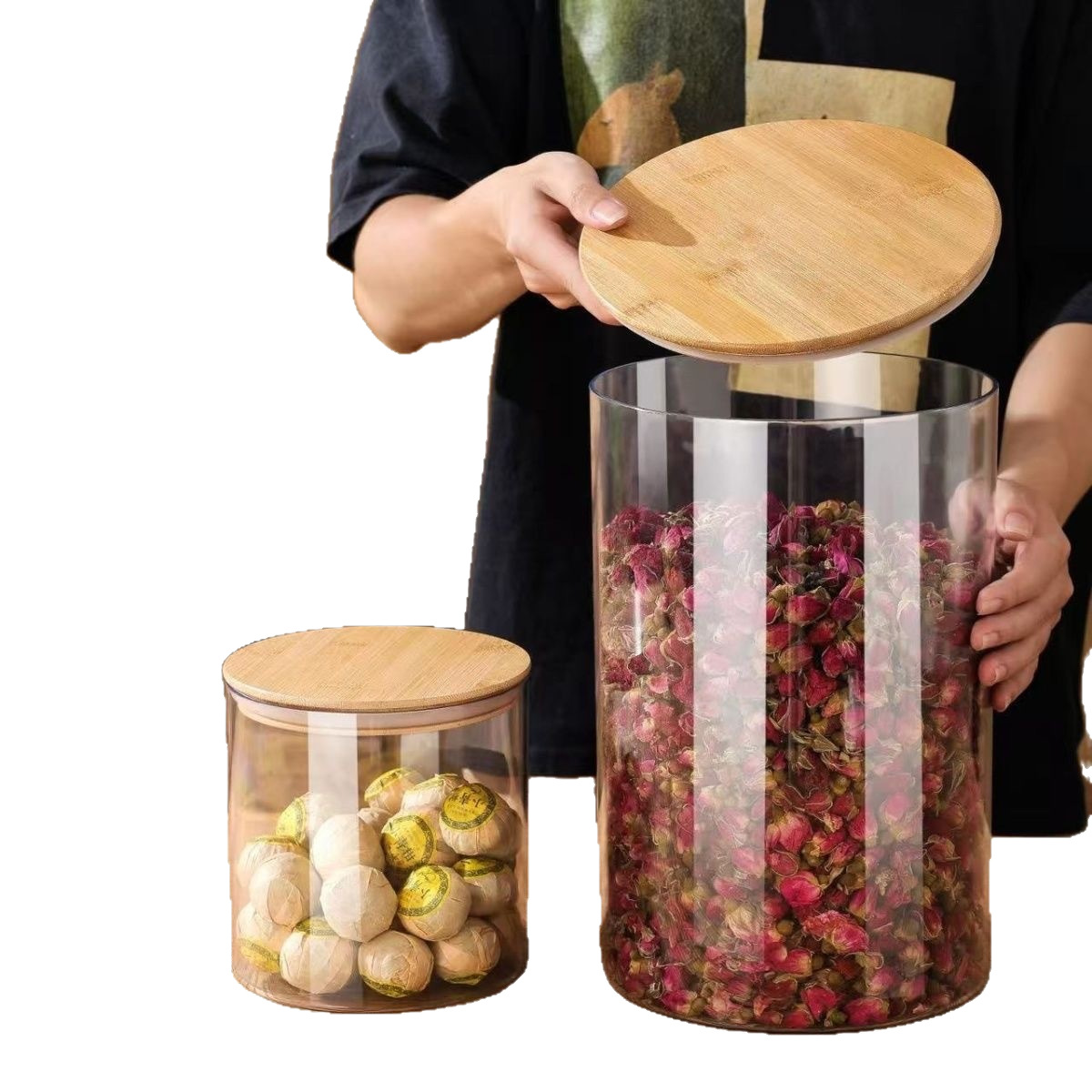 Fábrica directa transparente tanque de sellado de almacenamiento de grado alimenticio para mascotas tanque de almacenamiento de granos cocina cero