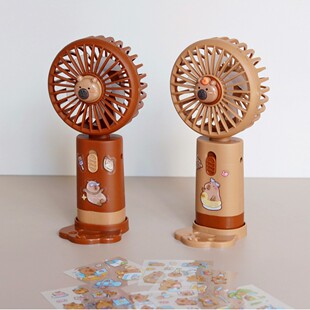 Foreign trade cross-border kappi bala handheld fan with base USB charging portable portable small fan mini fan