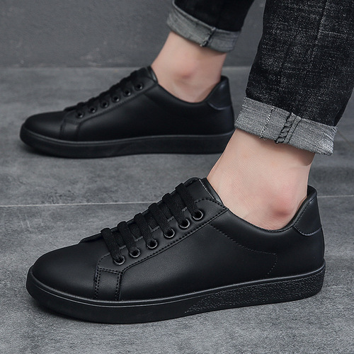  New White Shoes Solid Color Versatile Korean Style Trendy Sports Leisure Shoes Men's Cross-Border Foreign Trade Men's Shoes G02