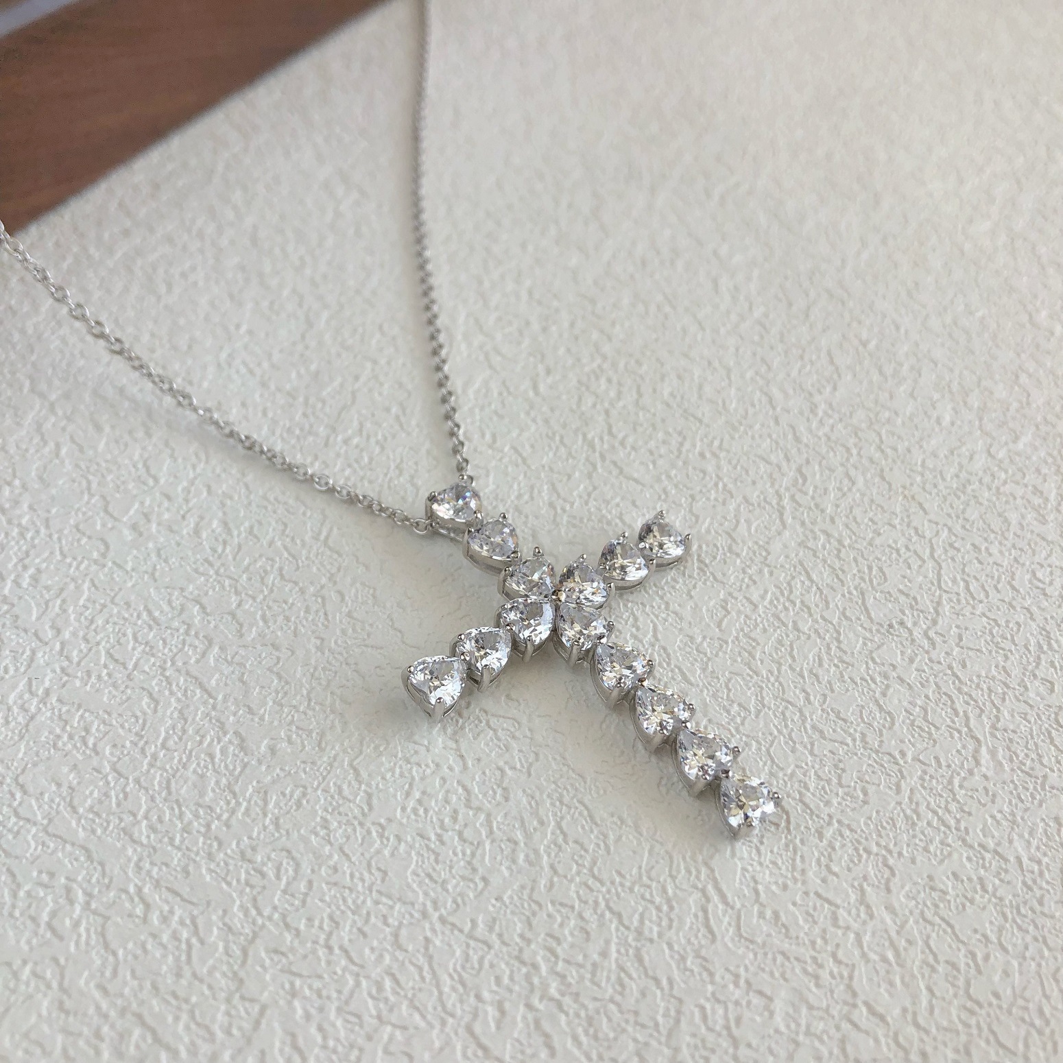 5g Weight 925 Sterling Silver Pendant Material Zircon Inlay Material Pendant Necklace Classification 925 sterling silver Chain Material 1 Piece Quantity Holiday, Daily Occasion 925 Sterling Silver Material Geometric, Cross Pattern Women's Gender Plating, Inlay Design IG Style, Modern Style Style 925 Sterling Silver Zircon Plating Inlay Geometric Cross Pendant Necklace 14
