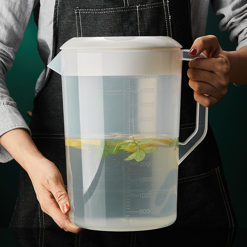 塑料冷水壶凉开水耐高温泡茶桶超大容量奶茶店专用带刻度带盖商用|undefined
