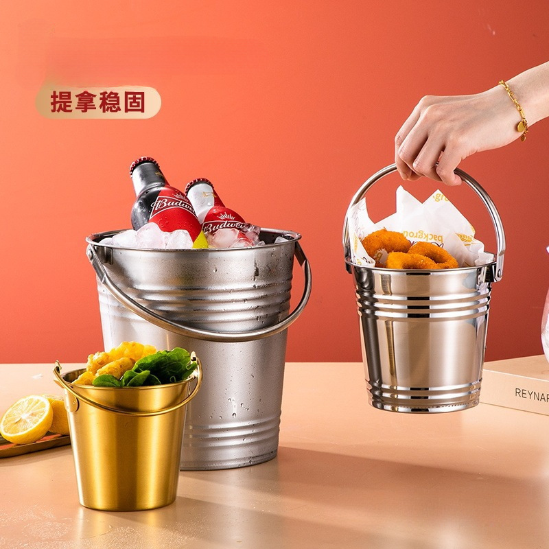 网红冰块桶家用不锈钢冰桶酒吧香槟啤酒红酒店用品小食桶商用|undefined