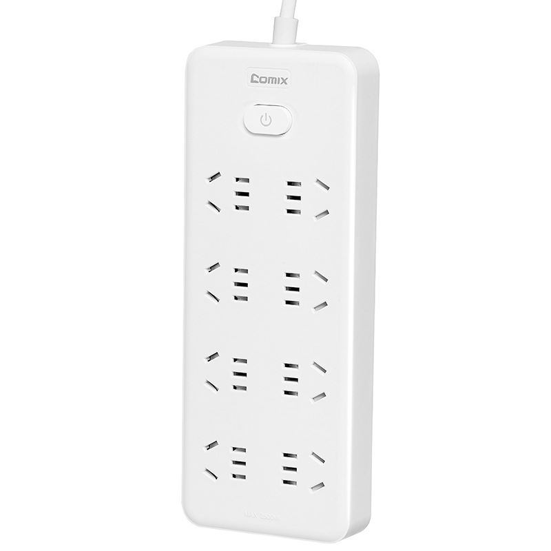 齐心 PCP-WZ848 延长线插座 8位40孔总控 4.8米 白