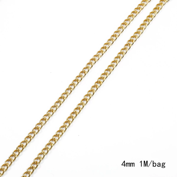 1.2 Grinding chain Width 4mm Electroplating KC gold 1 meter