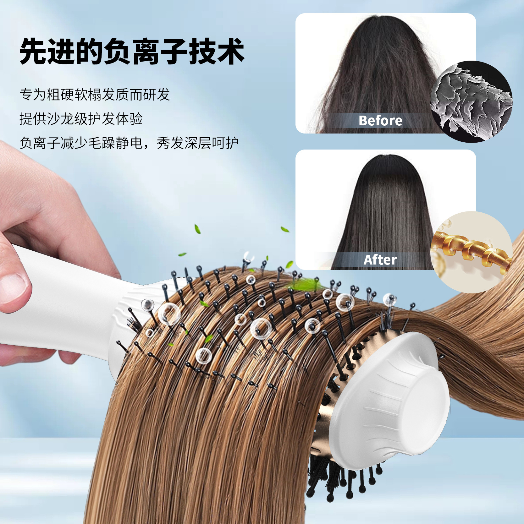 Peinado de cabello recto transfronterizo, cabello recto image 4