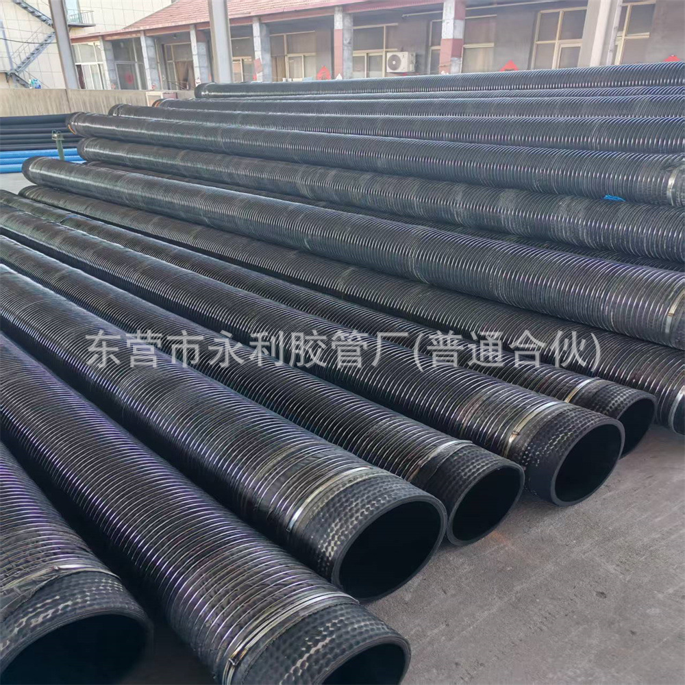 DN100mm150mm200mm外恺钢丝胶管 煤矿钢厂建筑专用高压橡胶钢丝管