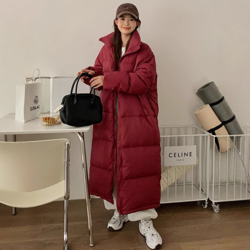 2023 Winter New Large Size Loose Cotton Clothes Women's Over-The-Knee Long Cotton Clothes Fashionable Korean Style Cotton Jackets Thickened Jackets 2023 Winter New Large Size Loose Cotton Clothes Women's Over-The-Knee Long Cotton Clothes Fashionable Korean Style Cotton Jackets Thickened Jackets