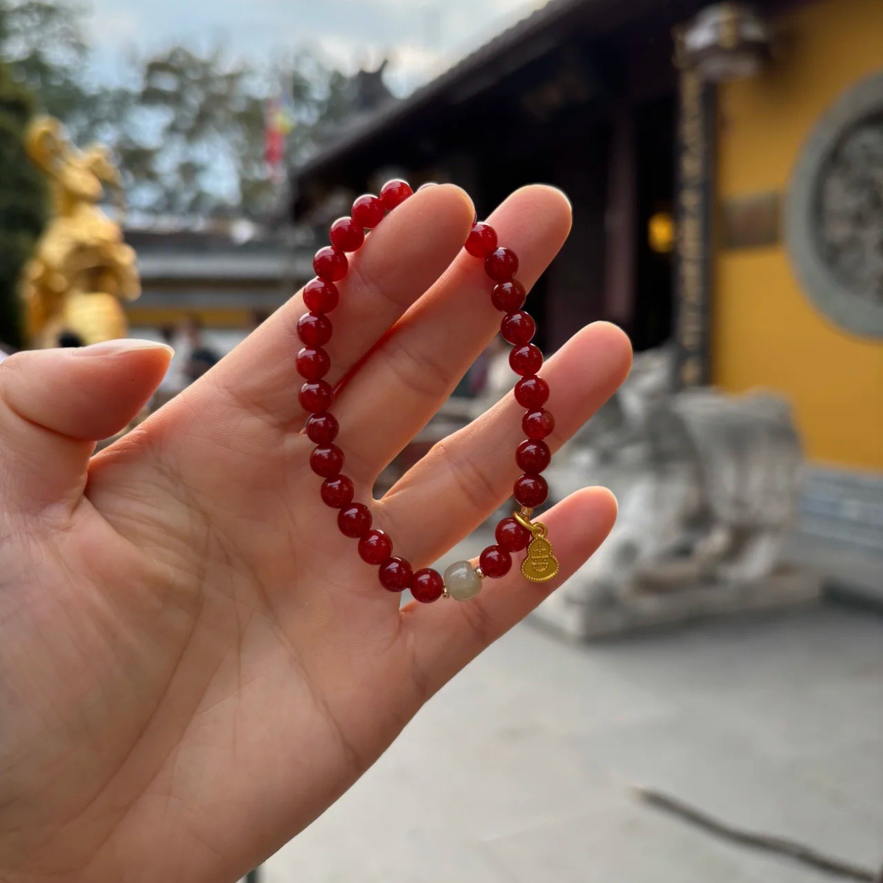 Natural Red Agate Bracelet, Gourd, Good Luck and Joy Card, Fashionable and Simple Bracelet, Gift for Girlfriend, Jewelry Wholesale