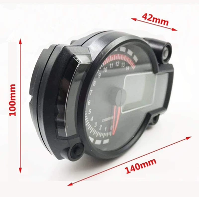 Modified Motorcycle Multi-Function Instrument, Motorcycle Speedometer, Odometer, Tachometer, Multiple Adjustable Backlight Lights (automobile instrument) - motorcycle-instrument-mls003