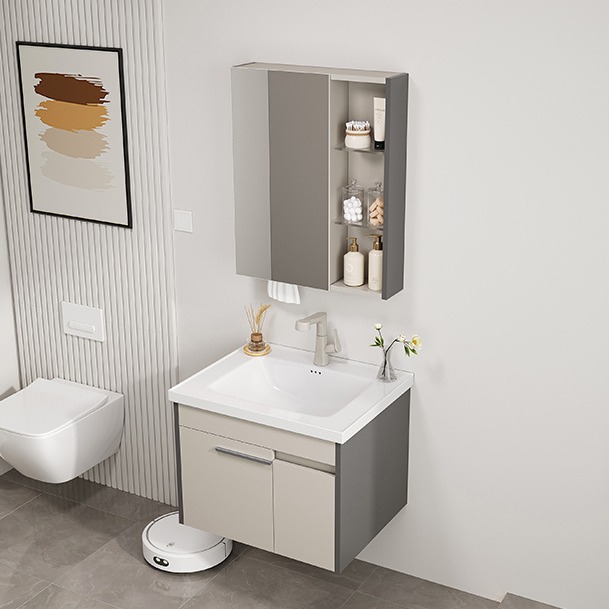 gabinete de lavabo de cerámica combinado gabinete de baño de acero inoxidable gabinete de lavabo tipo hogar pequeño gabinete lavabo gabinete todo en una bañera